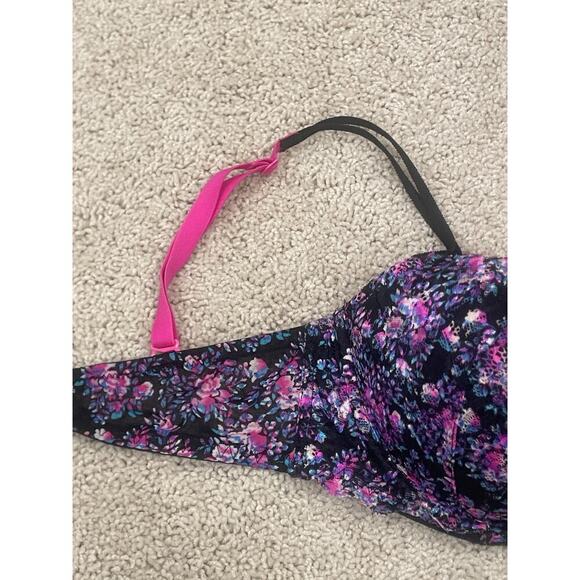 PINK Victoria’s Secret Floral‎ Lace Wired Push-up Bra 34D 34 D VS - Picture 7 of 9